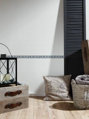A.S. Création Border «Cottage, Floral, Black, Grey» 262219