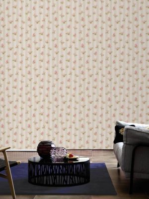 A.S. Création Wallpaper «Flowers, Cream, Green, Pink» 304474