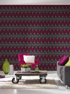 A.S. Création Wallpaper «Graphics, Black, Grey, Red» 340674