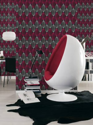 A.S. Création Wallpaper «Graphics, Black, Grey, Red» 340674