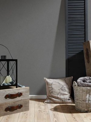 A.S. Création Wallpaper «Uni, Grey, Metallic, Silver» 344554