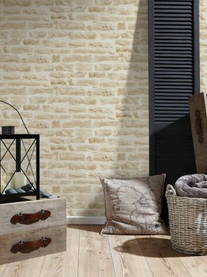 A.S. Création Wallpaper «Stone, Beige, Cream» 355802