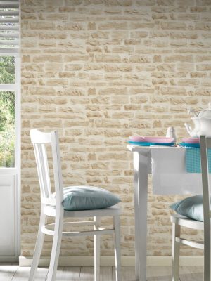 A.S. Création Wallpaper «Stone, Beige, Cream» 355802