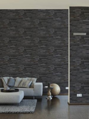 A.S. CRÉATION WALLPAPER «STONE, BLACK, GREY» 355825