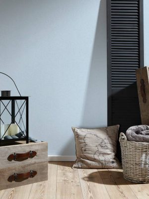 A.S. Création Wallpaper «Uni, Blue, Metallic» 356451