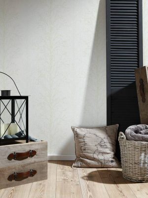 A.S. Création Wallpaper «Floral, Green, Grey, White» 359692