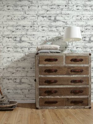 A.S. Création Wallpaper «Stone, Cottage, Grey, White» 362802