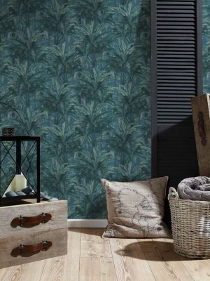 A.S. Création Wallpaper «Jungle, Blue, Green» 364801