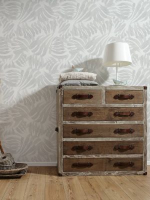 A.S. Création Wallpaper «Graphics, Floral, Grey, Metallic, White» 367031