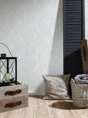 A.S. Création Wallpaper «Floral, Grey, White» 367121