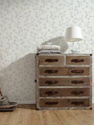 A.S. Création Wallpaper «Floral, Grey, White» 370052