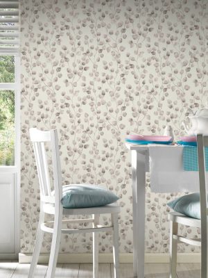 A.S. Création Wallpaper «Floral, Beige, Cream, White» 370442