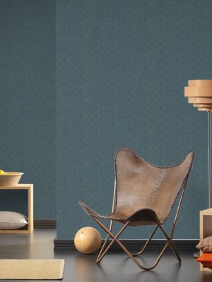 A.S. CRÉATION WALLPAPER «GRAPHICS, FLORAL, BLUE, GOLD, METALLIC» 371762
