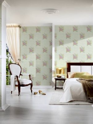 A.S. Création Wallpaper «Flowers, Green, Pink» 372255