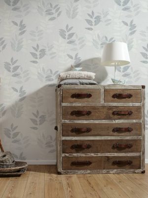 A.S. Création Wallpaper «Floral, Grey, White» 372614