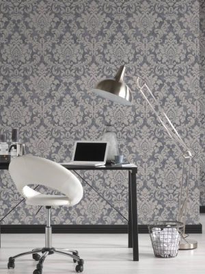 A.S. Création Wallpaper «Baroque, Beige, Grey, Metallic, Taupe» 372701