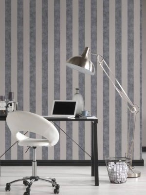 A.S. Création Wallpaper «Stripes, Beige, Black, Grey, Taupe» 372711