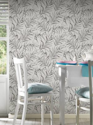 A.S. Création Wallpaper «Floral, Beige, Grey, Taupe» 373352