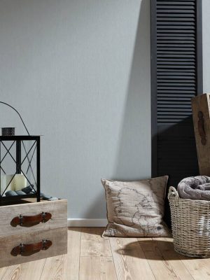 A.S. Création Wallpaper «Uni, Grey, Metallic, Silver» 373752