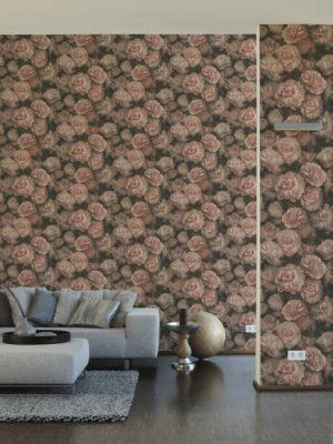 A.S. Création Wallpaper «Flowers, Black, Pink, Red» 374022