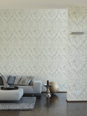 A.S. Création Wallpaper «Baroque, Grey, Metallic, Silver, White» 374134