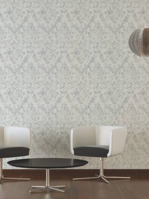 A.S. Création Wallpaper «Baroque, Grey, Metallic, Silver, White» 374134