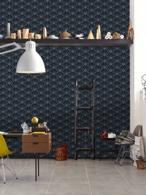 Daniel Hechter Wallpaper «Graphics, Black, Blue, Metallic, Silver» 375282
