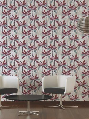 Private Walls Wallpaper «Floral, Beige, Cream, Red» 375304