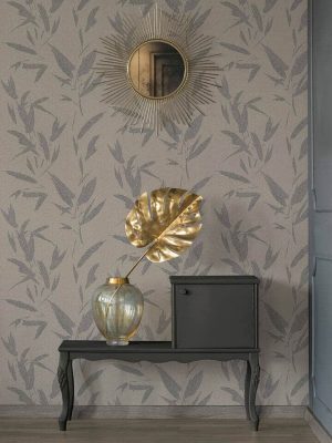 A.S. Création Wallpaper «Floral, Beige, Brown, Grey, Taupe» 375493