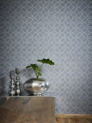 ARCHITECTS PAPER WALLPAPER «GRAPHICS, BLUE, GREY, METALLIC, SILVER» 375644