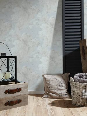 A.S. Création Wallpaper «Cottage, Black, Blue, White» 376491