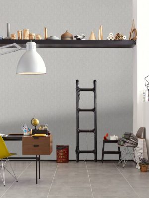 A.S. Création Wallpaper «Graphics, Metallic, White» 376791