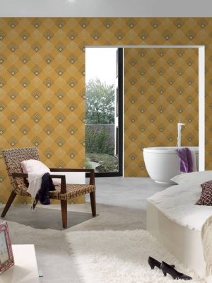 A.S. Création Wallpaper «Graphics, Metallic, Yellow» 376821