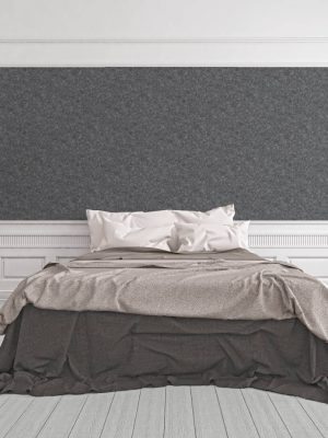 A.S. CRÉATION WALLPAPER «UNI, BLACK, METALLIC» 377746