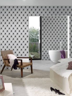 Karl Lagerfeld Wallpaper «Graphics, Black, Metallic, White» 378424