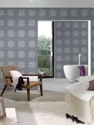 Karl Lagerfeld Wallpaper «Baroque, Grey, Metallic» 378455
