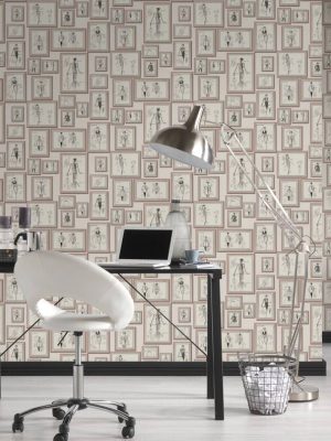 Karl Lagerfeld Wallpaper «Graphics, Grey, Pink, White» 378464