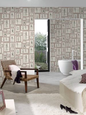 Karl Lagerfeld Wallpaper «Graphics, Grey, Pink, White» 378464