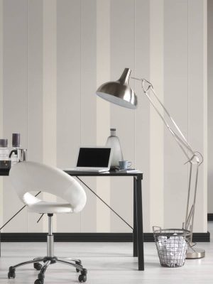 Karl Lagerfeld Wallpaper «Stripes, Grey, White» 378484