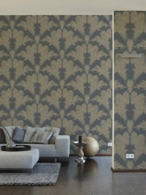 A.S. Création Wallpaper «Floral, Black, Metallic» 379593
