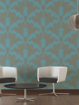 A.S. Création Wallpaper «Floral, Blue, Green, Metallic» 379594