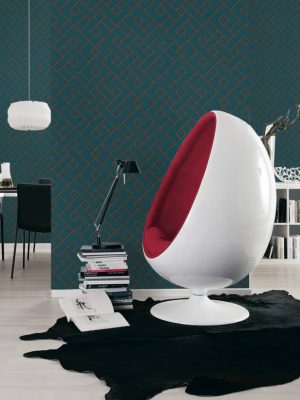 MICHALSKY LIVING Wallpaper «Graphics, Black, Green, Metallic» 379843