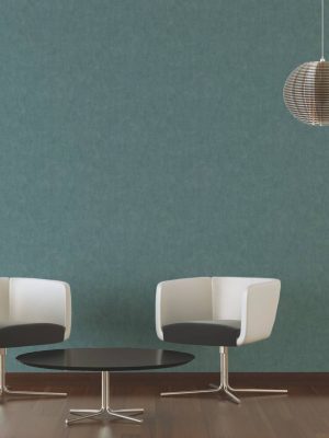 A.S. CRÉATION WALLPAPER «UNI, BLUE, GREEN» 380244
