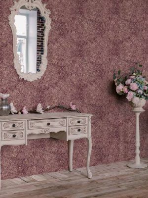 Livingwalls Wallpaper «Baroque, Pink, Purple, Red» 380932