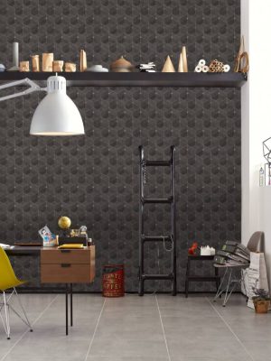 LIVINGWALLS WALLPAPER «TILE, BROWN» 382024