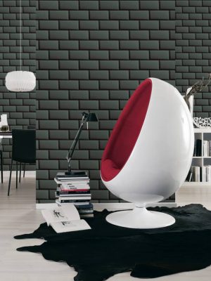 A.S. CRÉATION WALLPAPER «3D, BLACK, GREY» 383571