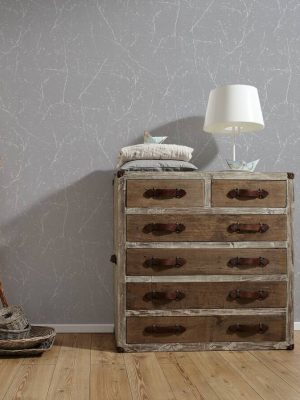 A.S. CRÉATION WALLPAPER «COTTAGE, FLORAL, GREY, TAUPE, WHITE» 385043