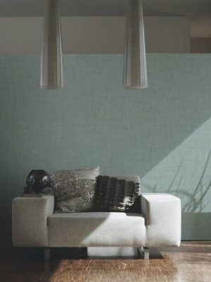A.S. CRÉATION WALLPAPER «UNI, BLUE, GREEN, TURQUOISE» 385966