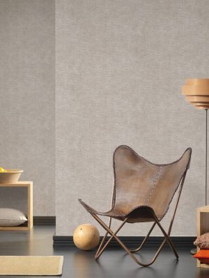 LIVINGWALLS WALLPAPER «COTTAGE, BEIGE, GREY, METALLIC, SILVER» 385973