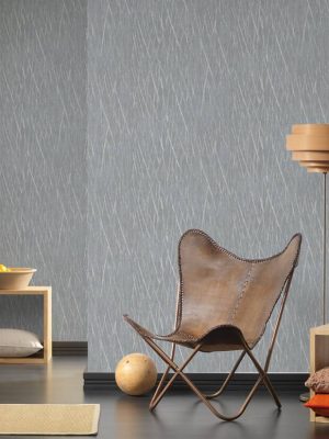 LIVINGWALLS WALLPAPER «COTTAGE, GREY, METALLIC, SILVER» 385981